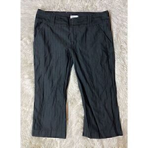 Turquoise & Black Pin Striped Calvin Klein Crop Pants Size 10